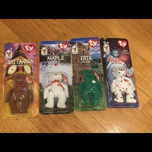 Set of 4 beanie baby babies McDonalds bears NEW